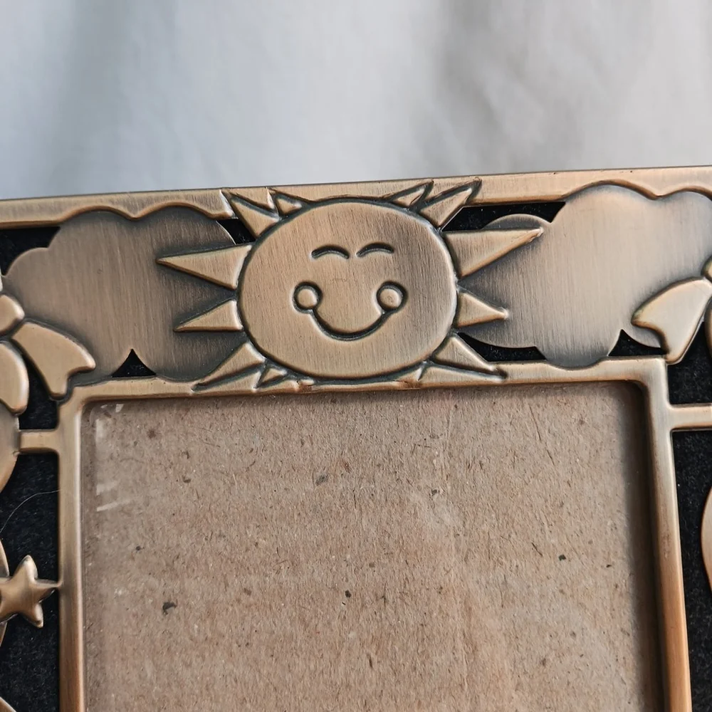 Sun Stars Metal Brushed Gold Picture Frame 5x7